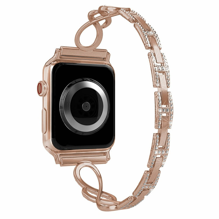 Helt vildt pænt Universal Apple Metal og Rhinsten Rem - Pink#serie_4
