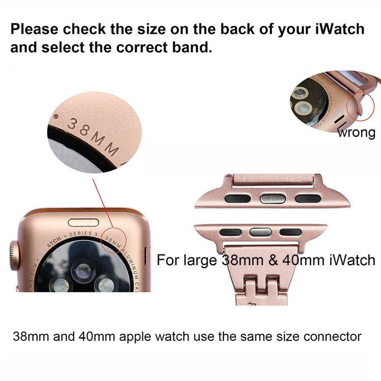 Helt vildt pænt Universal Apple Metal og Rhinsten Rem - Sølv#serie_5