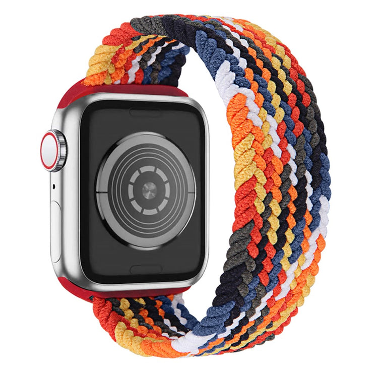 Meget elegant Apple Watch Series 7 45mm Nylon Rem - Størrelse: M - Flerfarvet#serie_18