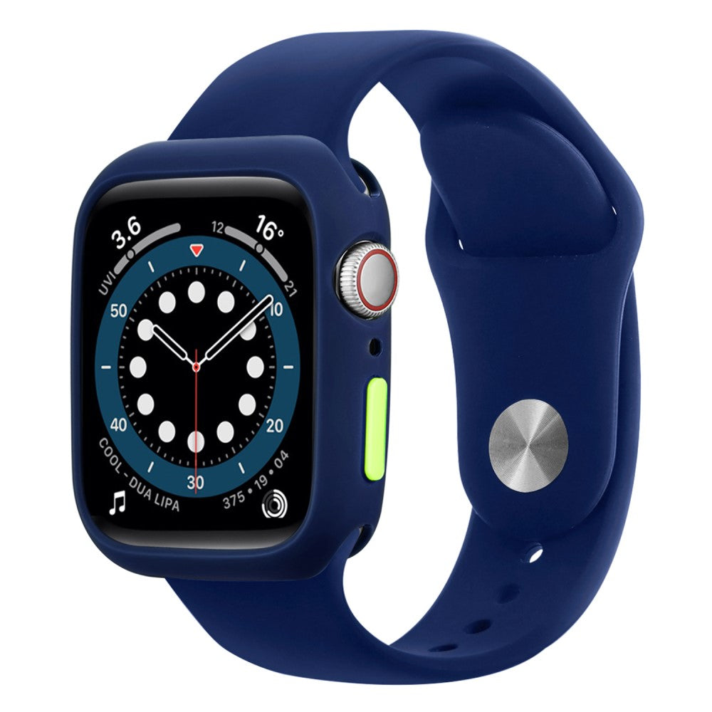 Apple Watch Series 7 45mm  Silikone Bumper  - Blå#serie_18