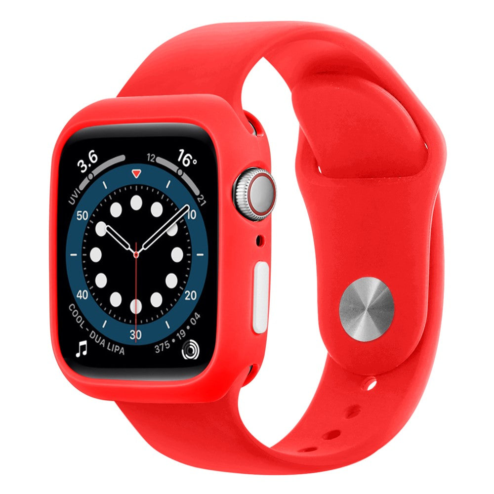 Apple Watch Series 7 45mm  Silikone Bumper  - Rød#serie_7