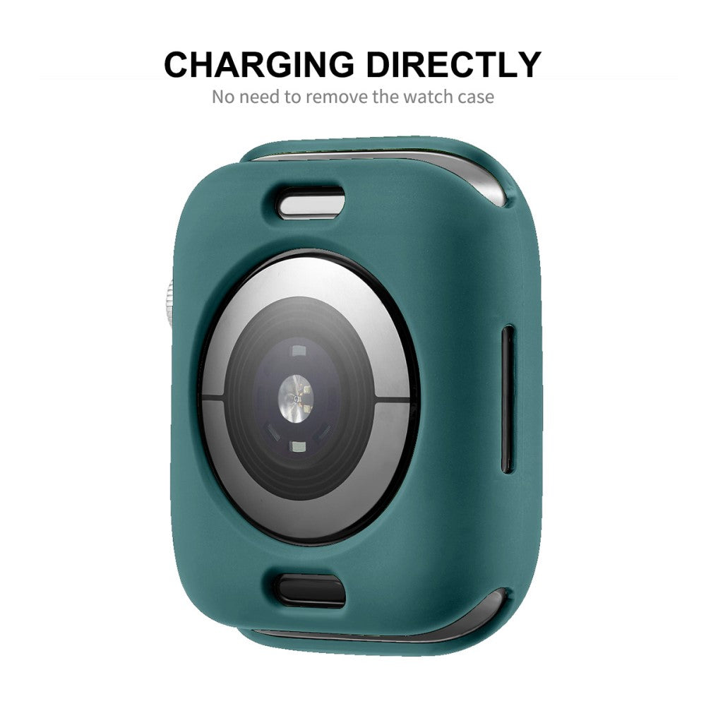 Vildt Fed Apple Watch Series 7 45mm Cover med Skærmbeskytter i Silikone - Pink#serie_6