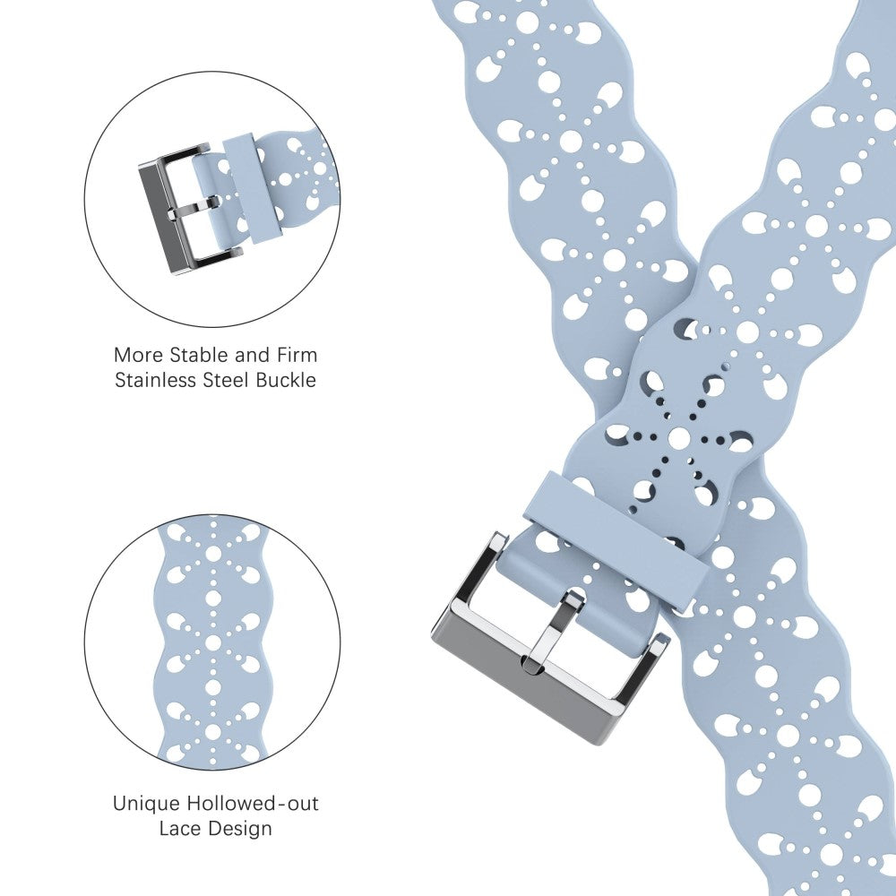 Vildt fed Apple Watch Series 7 45mm Silikone Urrem - Blå#serie_11