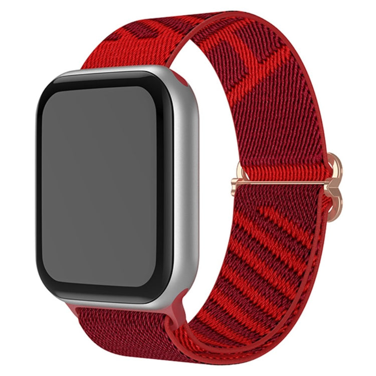 Helt vildt nydelig Apple Watch Series 7 45mm Stof Urrem - Rød#serie_1