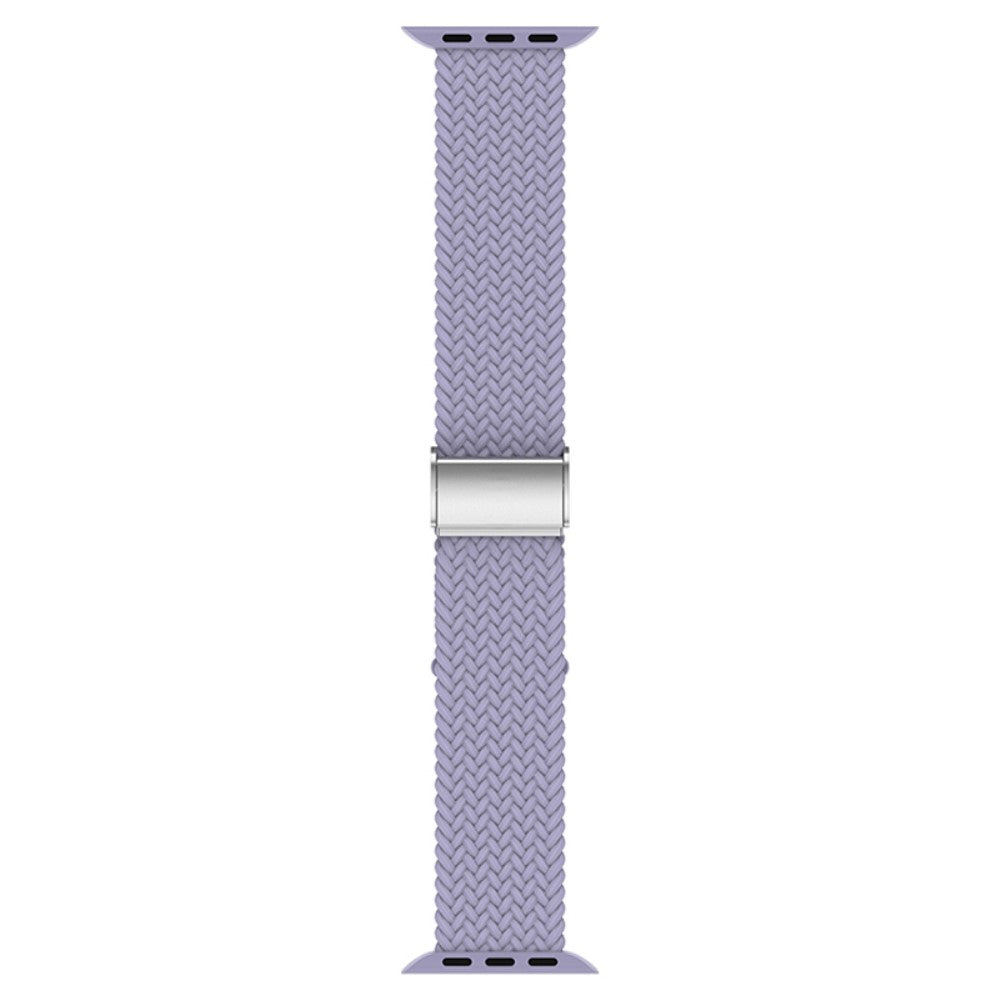 Rigtigt hårdfør Apple Watch Series 7 45mm Stof Urrem - Lilla#serie_15