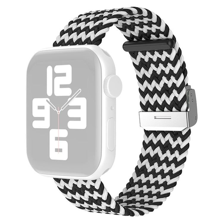 Super skøn Apple Watch Series 7 45mm Nylon Rem - Sort#serie_23