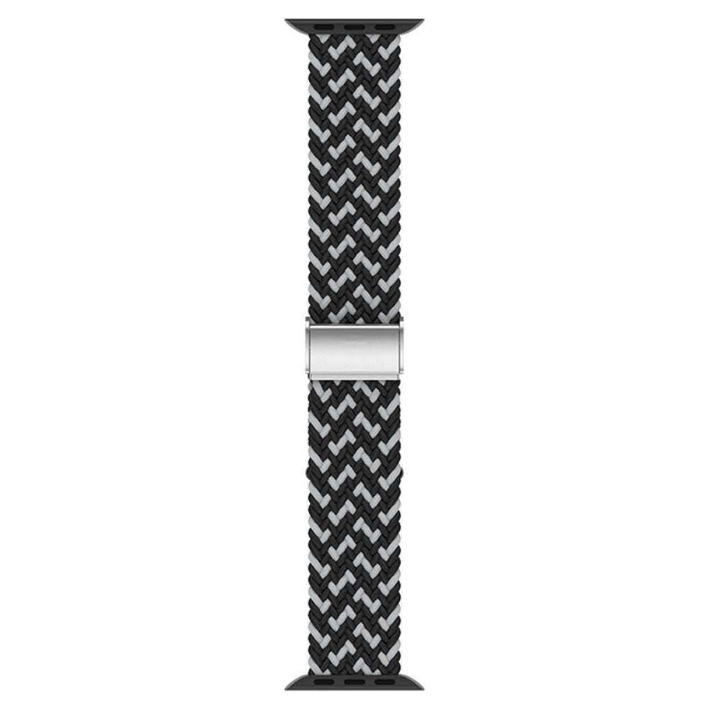 Rigtigt hårdfør Apple Watch Series 7 45mm Stof Urrem - Sort#serie_4