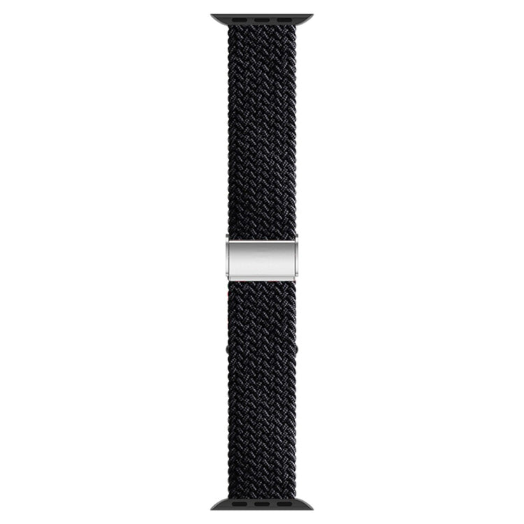 Rigtigt hårdfør Apple Watch Series 7 45mm Stof Urrem - Sort#serie_7