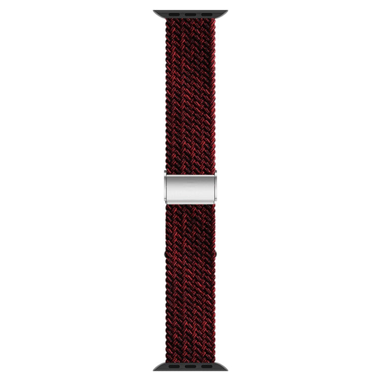 Rigtigt hårdfør Apple Watch Series 7 45mm Stof Urrem - Rød#serie_8