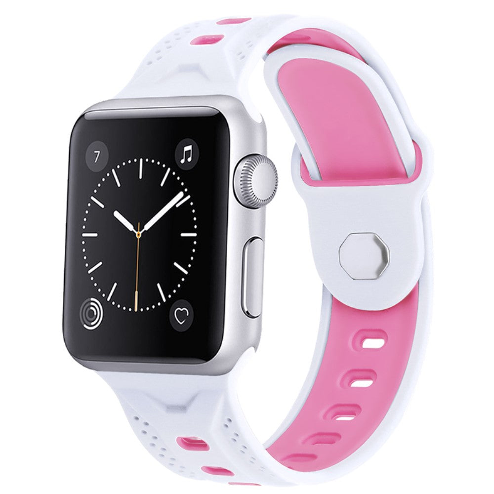 Elegant Apple Watch Series 7 45mm Silikone Urrem - Hvid#serie_6