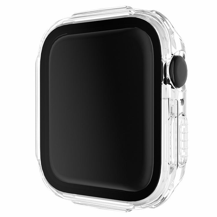 Rigtigt Fint Apple Watch Series 7 45mm Cover med Skærmbeskytter i Plastik og Hærdet Glas - Gennemsigtig#serie_6