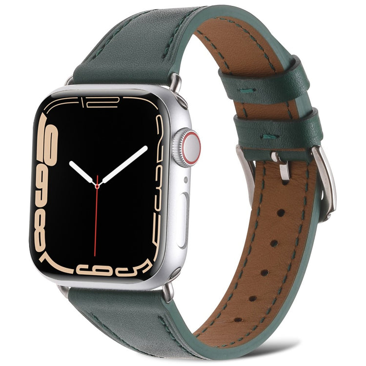 Helt vildt slidstærk Universal Apple Ægte læder Urrem - Grøn#serie_3