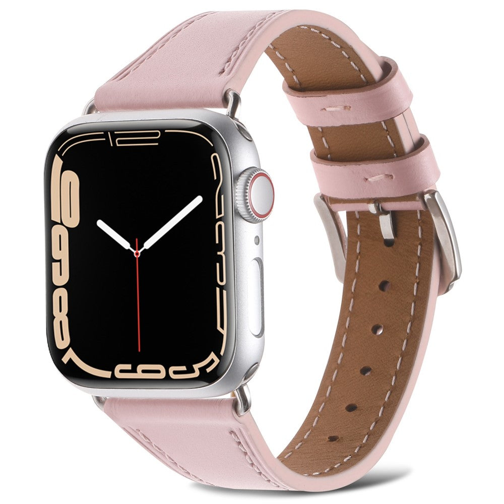 Helt vildt slidstærk Universal Apple Ægte læder Urrem - Pink#serie_5