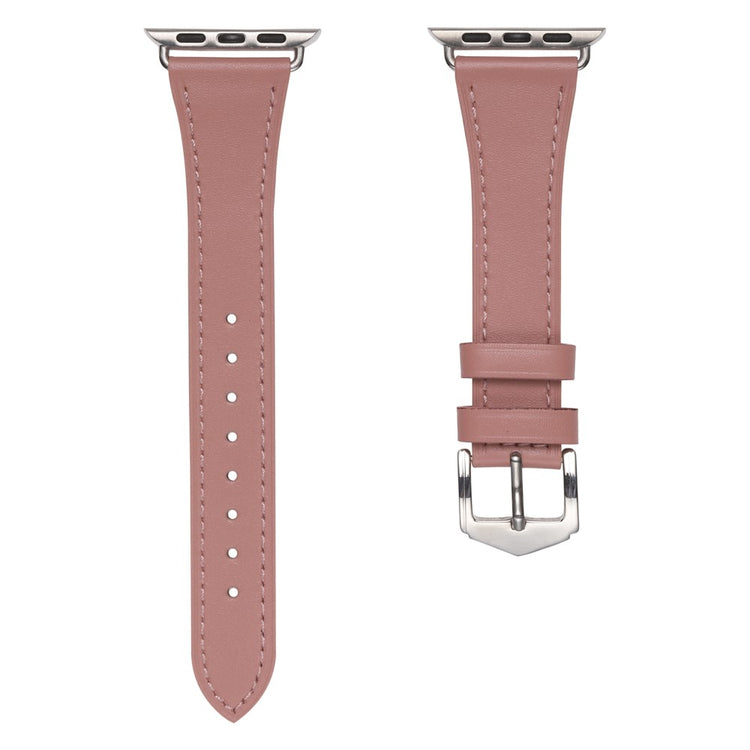 Helt vildt slidstærk Universal Apple Ægte læder Urrem - Pink#serie_9