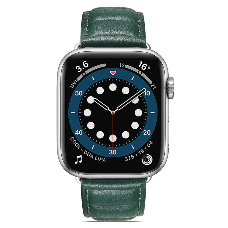 Meget cool Universal Apple Ægte læder Urrem - Grøn#serie_3