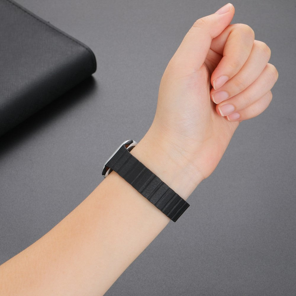 Pænt Universal Apple Ægte læder Urrem - Beige#serie_9