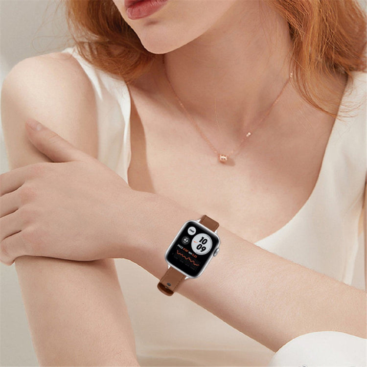 Helt vildt fed Universal Apple Ægte læder Urrem - Brun#serie_11