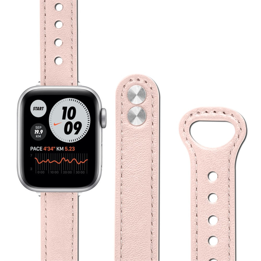 Helt vildt fed Universal Apple Ægte læder Urrem - Pink#serie_4