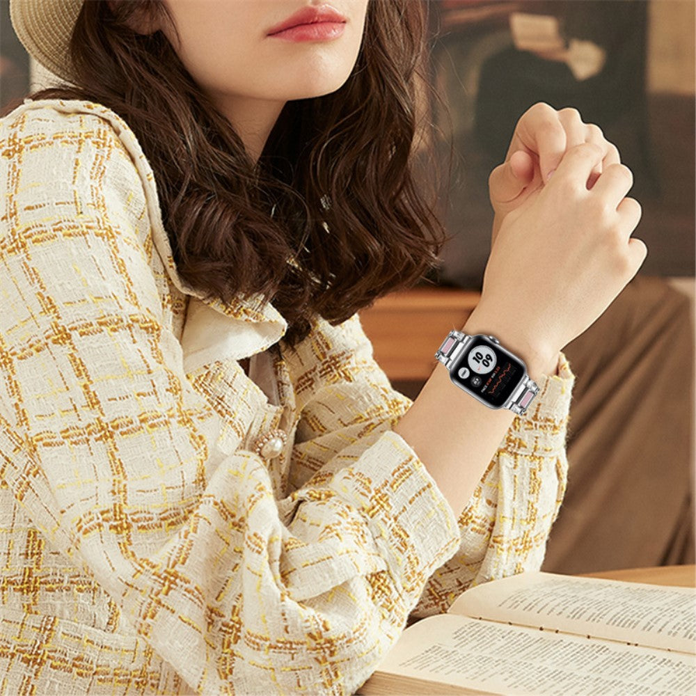 Helt vildt godt Universal Apple Metal og  Rhinsten Urrem - Pink#serie_3