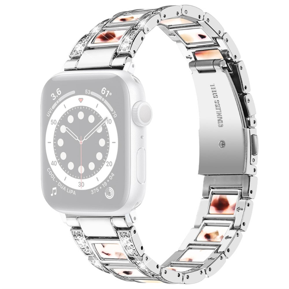 Helt vildt godt Universal Apple Metal og  Rhinsten Urrem - Flerfarvet#serie_7