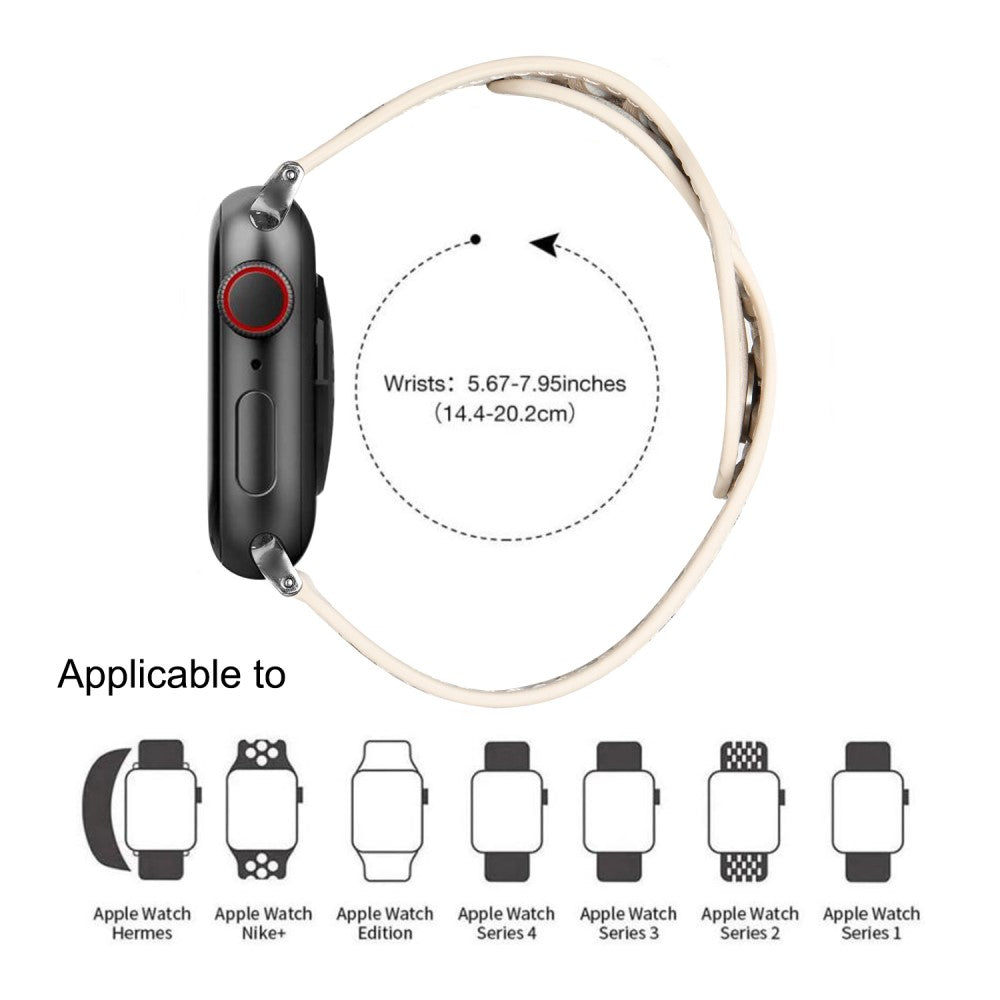 Super fantastisk Universal Apple Ægte læder Urrem - Hvid#serie_1