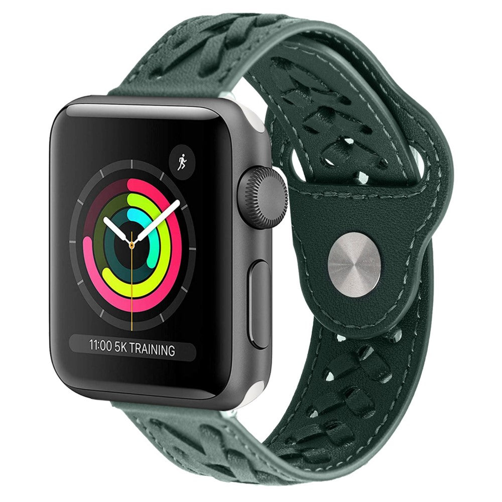 Super fantastisk Universal Apple Ægte læder Urrem - Grøn#serie_3