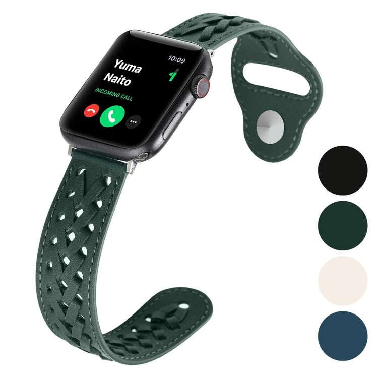 Super fantastisk Universal Apple Ægte læder Urrem - Grøn#serie_3