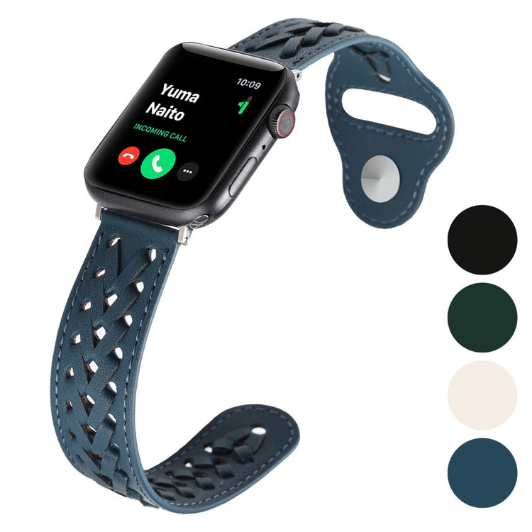 Super fantastisk Universal Apple Ægte læder Urrem - Blå#serie_4