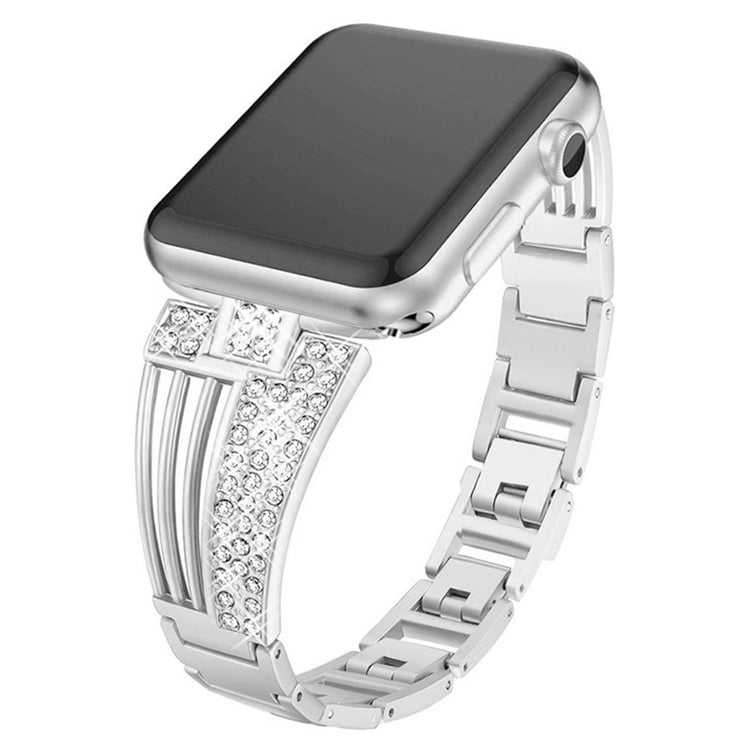 Supercool Universal Apple Metal og  Rhinsten Urrem - Sølv#serie_2