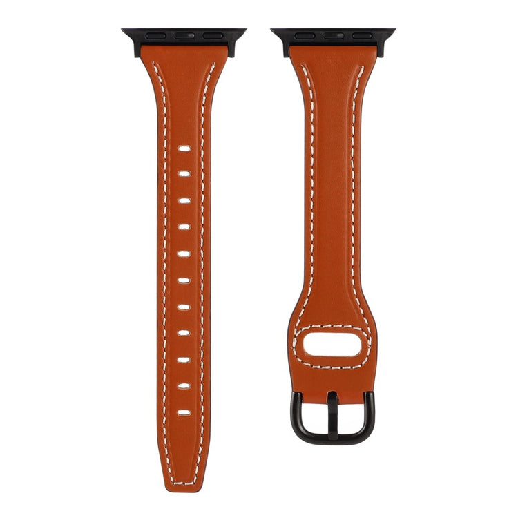 Rigtigt fint Universal Apple Ægte læder Urrem - Brun#serie_6