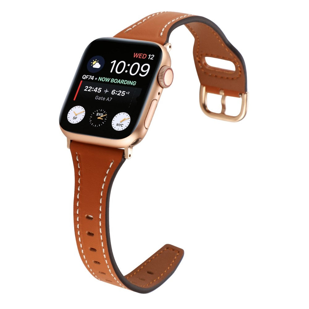 Rigtigt fint Universal Apple Ægte læder Urrem - Brun#serie_7