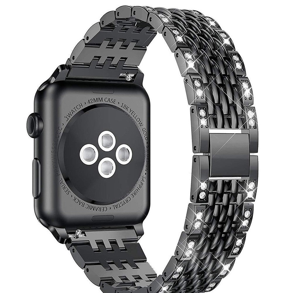 Mega smuk Universal Apple Metal og Rhinsten Rem - Sort#serie_2