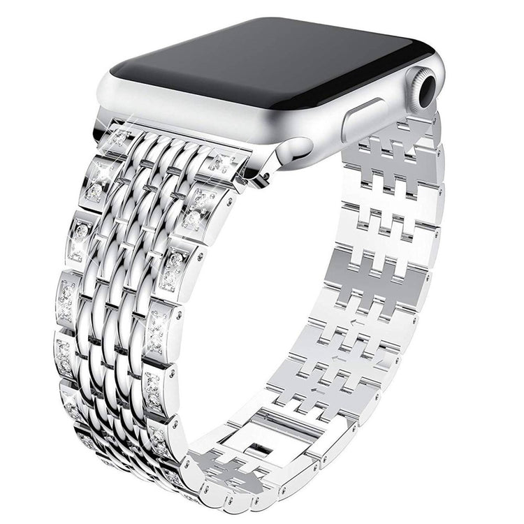 Mega smuk Universal Apple Metal og Rhinsten Rem - Sølv#serie_3