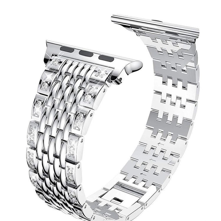 Mega smuk Universal Apple Metal og Rhinsten Rem - Sølv#serie_3