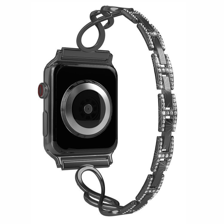 Vildt elegant Universal Apple Metal og Rhinsten Rem - Sort#serie_3