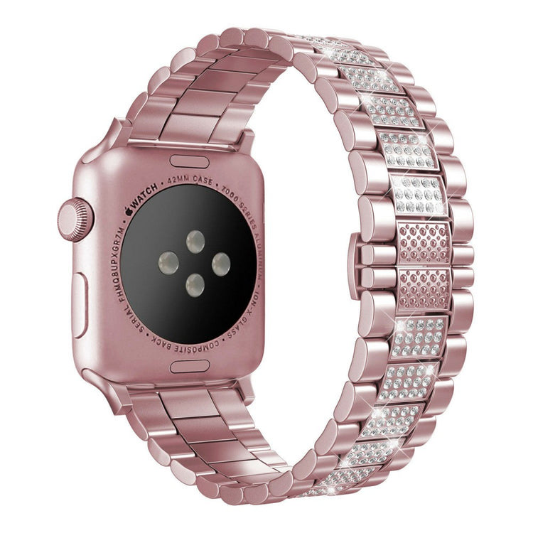 Rigtigt kønt Universal Apple Metal og Rhinsten Rem - Pink#serie_1
