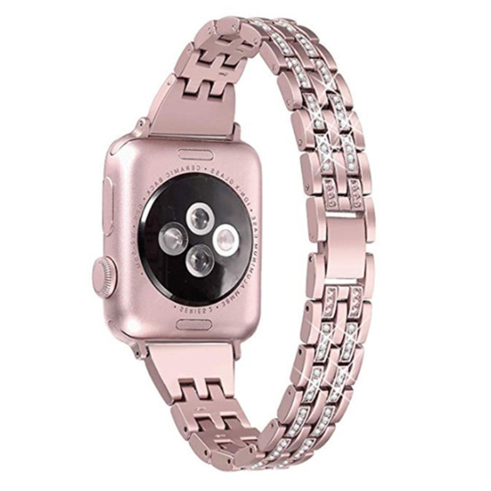 Helt vildt pænt Universal Apple Metal og Rhinsten Rem - Pink#serie_2