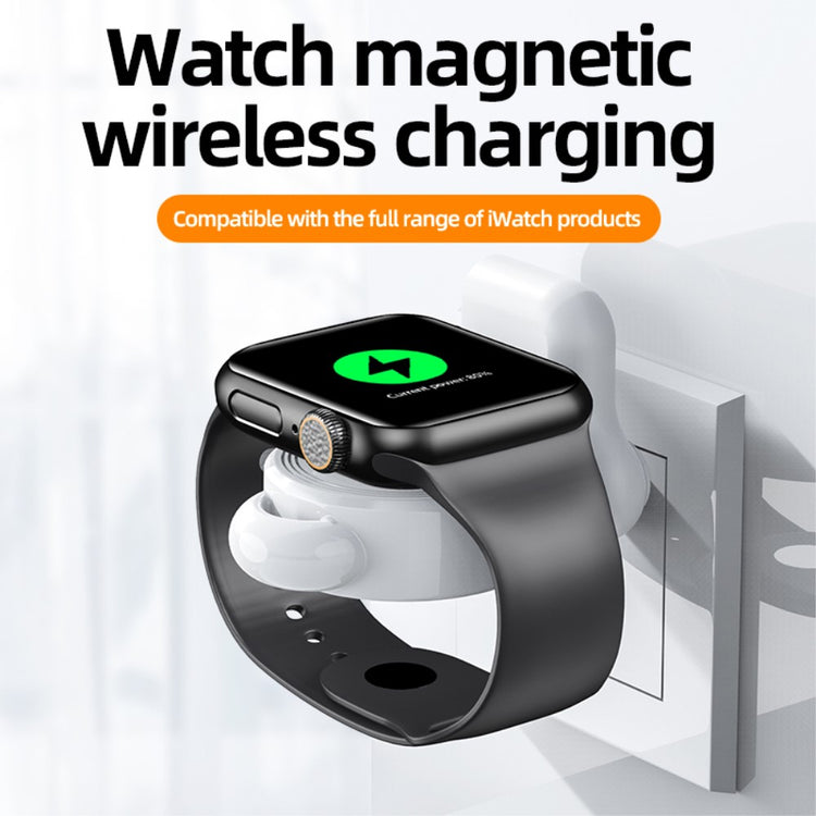 1m Silikone Universal Apple Trådløs   USB Ladestation - Hvid#serie_366