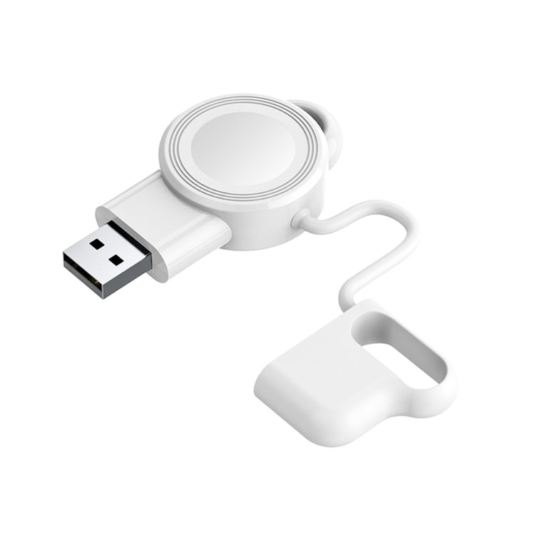 1m Silikone Universal Apple Trådløs   USB Ladestation - Hvid#serie_366