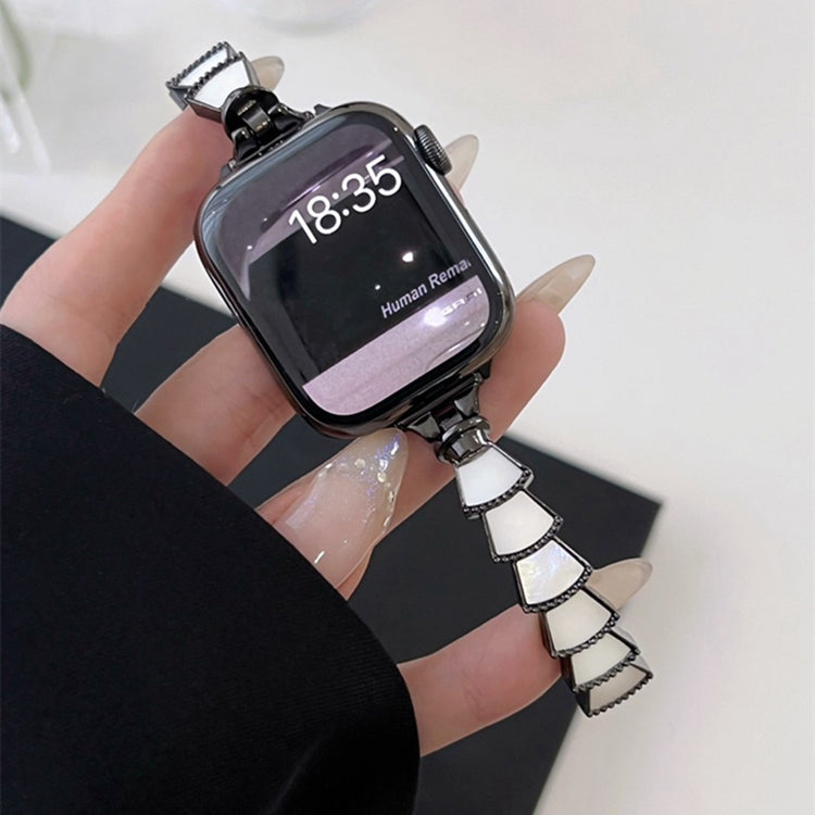 Meget fantastisk Universal Apple Metal og  Rhinsten Urrem - Sort#serie_1