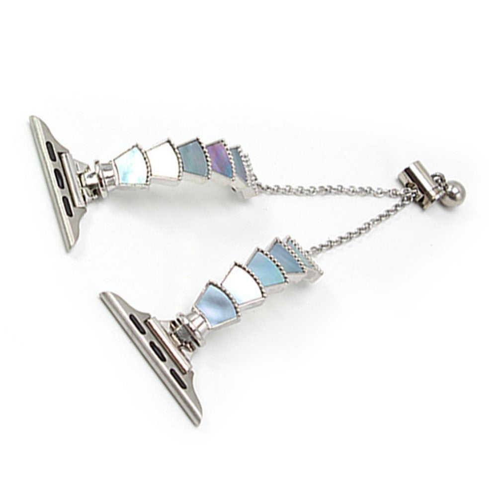 Meget kønt Universal Apple Metal og Rhinsten Rem - Sølv#serie_11