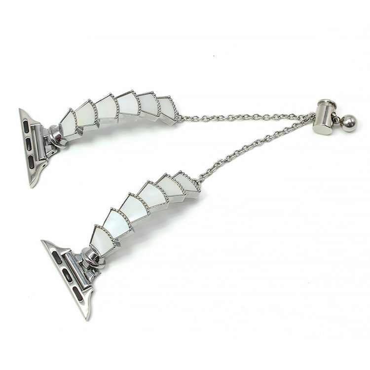 Meget kønt Universal Apple Metal og Rhinsten Rem - Sølv#serie_9