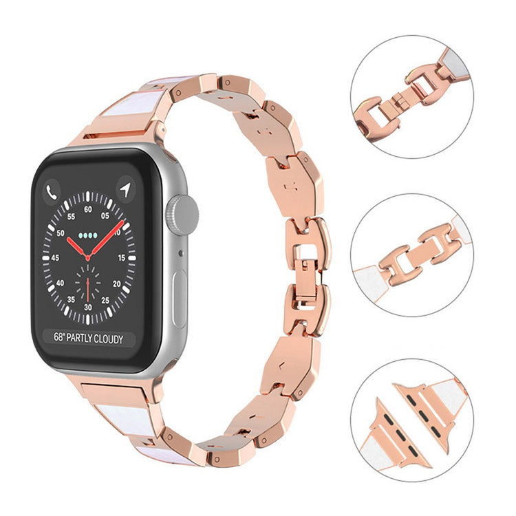 Rigtigt flot Universal Apple Metal og  Rhinsten Urrem - Pink#serie_1