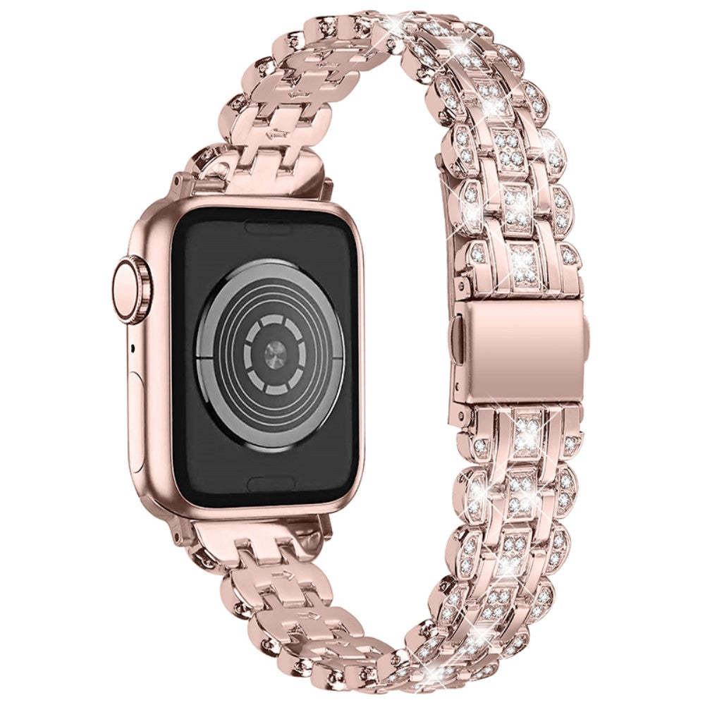 Super kΓΈnt Universal Apple Metal og Rhinsten Rem - Pink#serie_1