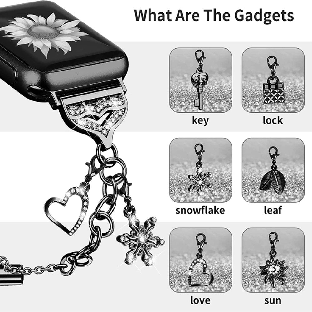 Meget skøn Universal Apple Metal Urrem - Sort#serie_1