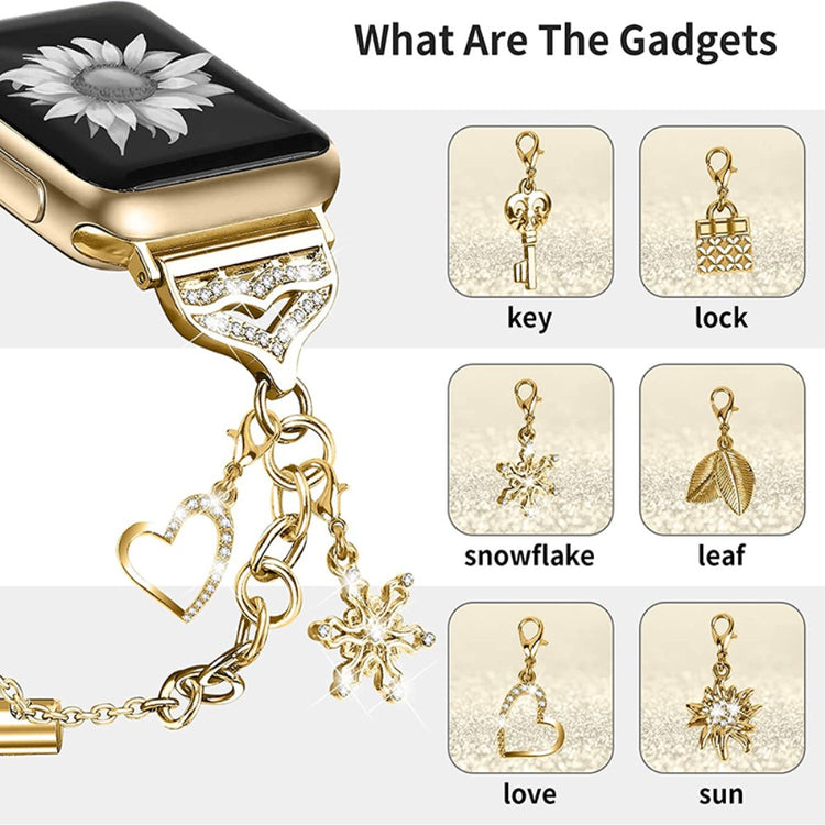 Meget skøn Universal Apple Metal Urrem - Guld#serie_2