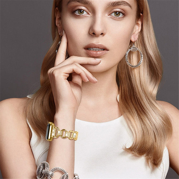 Vildt fint Universal Apple Metal og Rhinsten Rem - Guld#serie_2