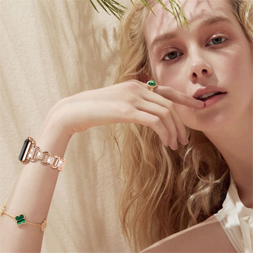 Vildt fint Universal Apple Metal og Rhinsten Rem - Pink#serie_3