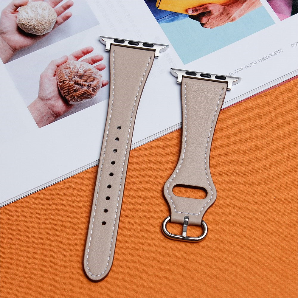 Vildt holdbart Universal Apple Ægte læder Rem - Beige#serie_2