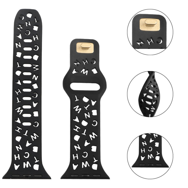 Super cool Universal Apple Silikone Rem - Sort#serie_1